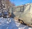 "Буханка" улетела в кювет на Сахалине: водитель в больнице с травмами