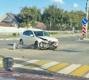 Очевидцы: два автомобиля Subaru Impreza столкнулись в Южно-Сахалинске