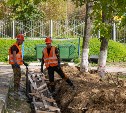 В лицее №1 продолжаются работы по устройству системы водоотвода